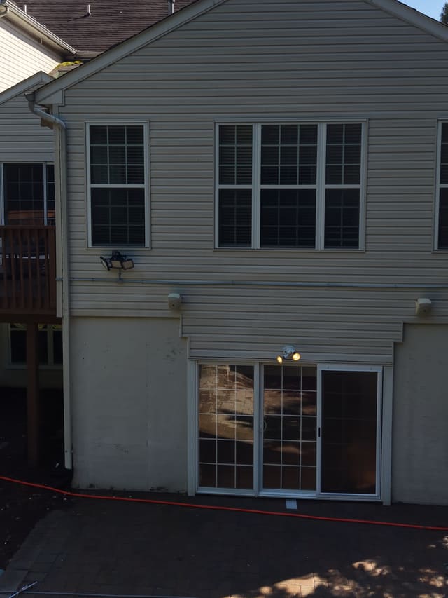 Exterior windows and siding washed clean